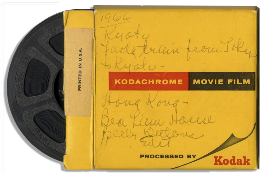 Moe Howard's Kodachrome Super 8 Home Movie -- Labeled in Part ''train from Tokyo to Kyoto - Hong Kong'', Postmarked April 1966 -- Run-Time Approx. 3:30 Minutes, Clip of Film Online at NateDSanders.com